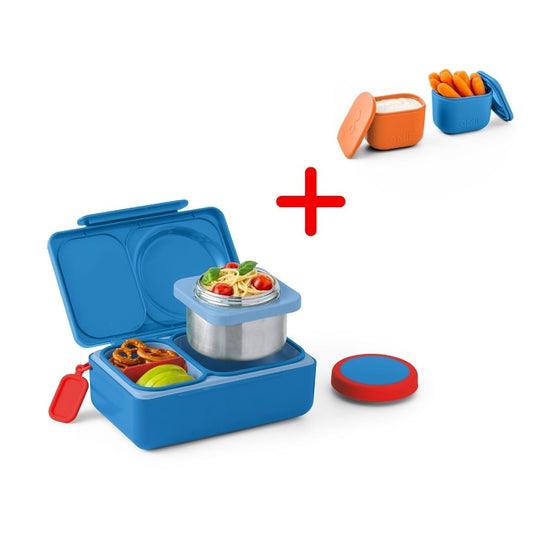OmieBox UP + UP Dip Set: The Ultimate Bento Lunchbox for Older Kids & Adults