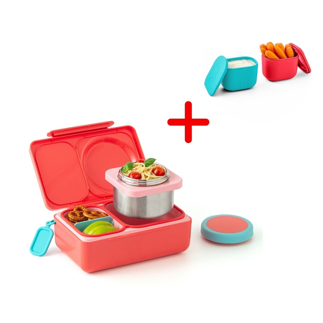 OmieBox UP + UP Dip Set: The Ultimate Bento Lunchbox for Older Kids & Adults