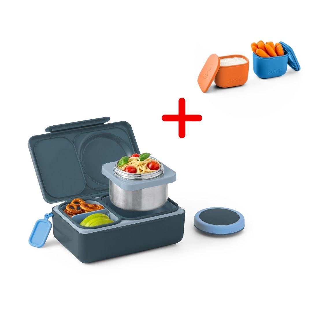 OmieBox UP + UP Dip Set: The Ultimate Bento Lunchbox for Older Kids & Adults
