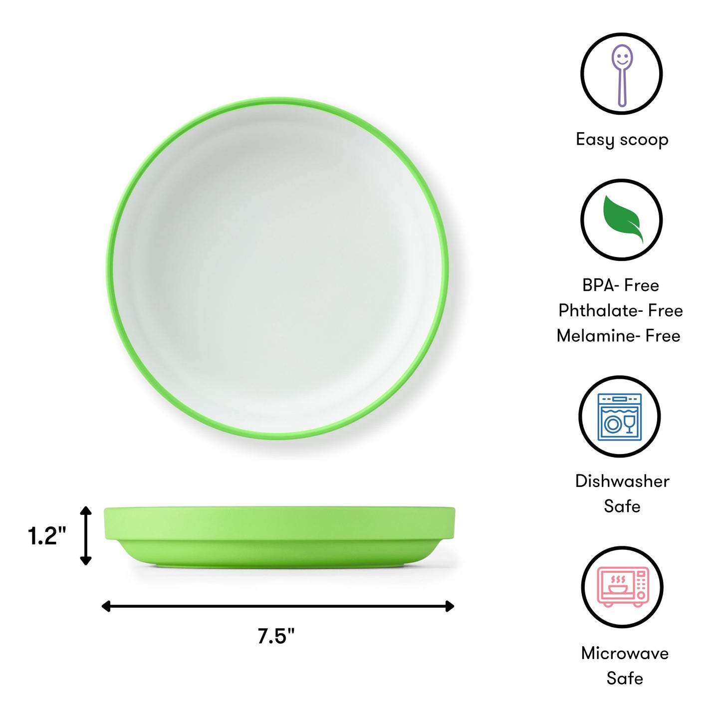 OMIE Easy Scoop Plate Set - 3 Plates + 2 Dividers