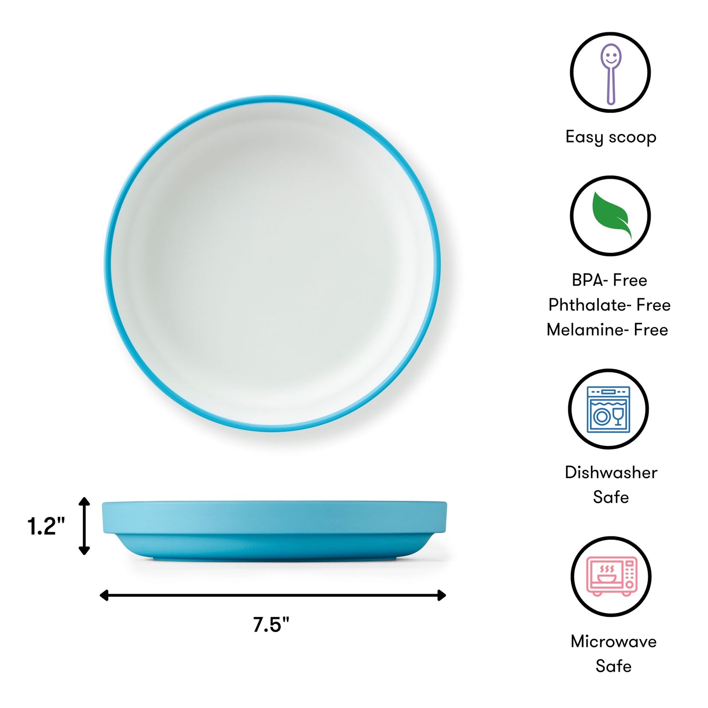 OMIE Easy Scoop Plate Set - 3 Plates + 2 Dividers