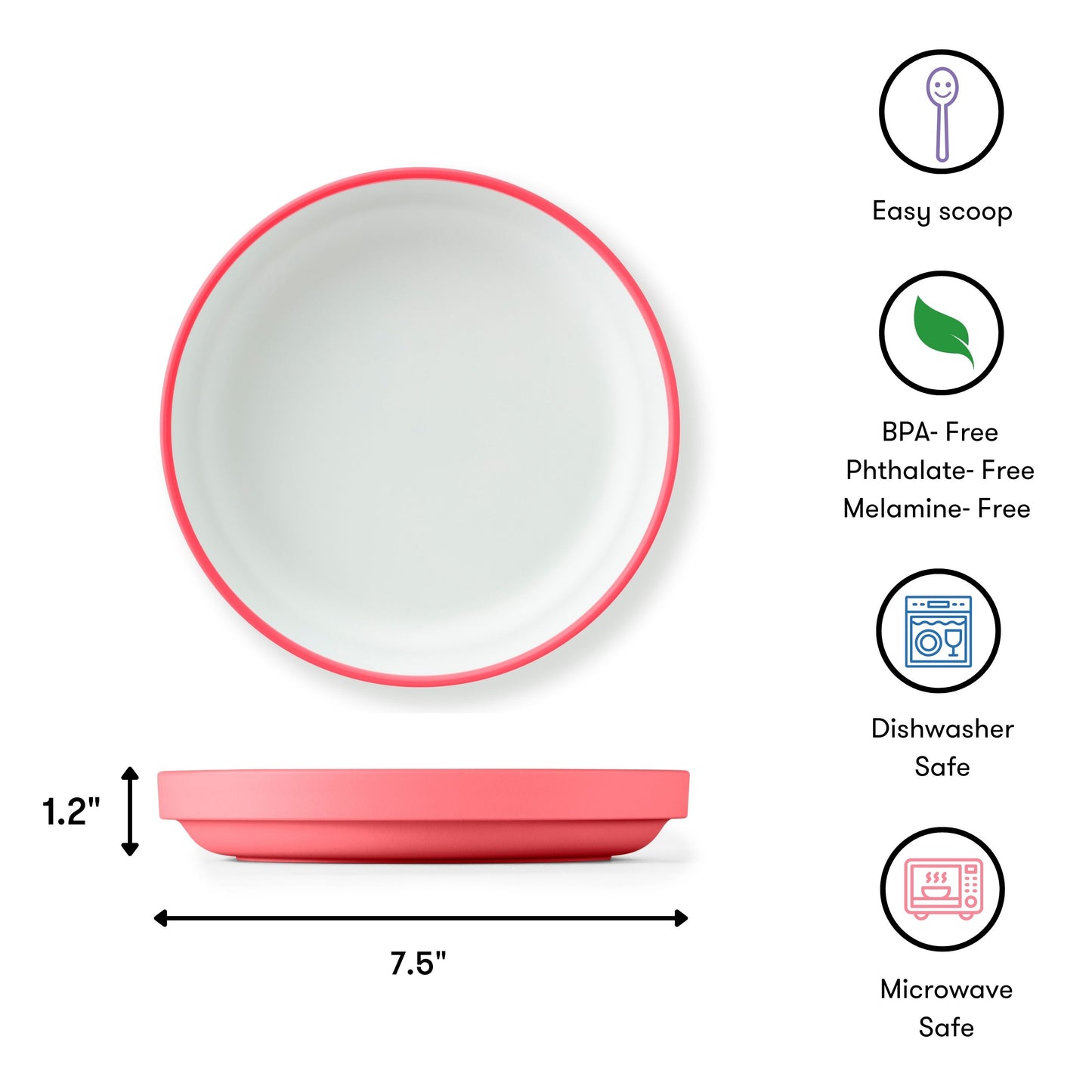 OMIE Easy Scoop Plate Set - 3 Plates + 2 Dividers